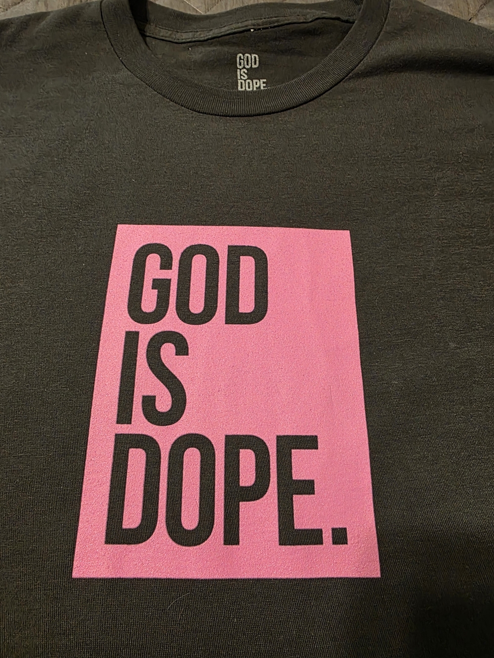 Pink Graphic Black Tee